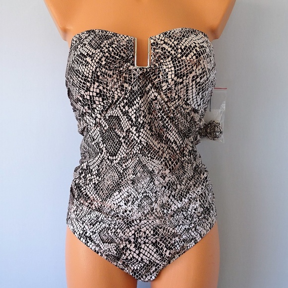 Calvin Klein Other - Calvin Klein NWT Animal Bandeau One Piece Swimsuit